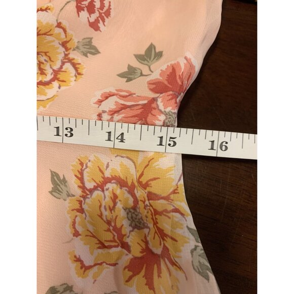 No Boundaries Junior's Floral Wrap Ruffle Empire Waist Maxi Dress Size L (11-13) - Picture 6 of 7